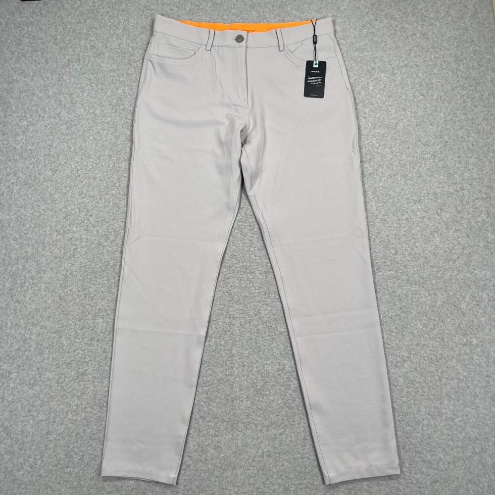 NEW Macade Golf Pants Womens 40 EU (32x29) Light Gray Slim Fit Performance